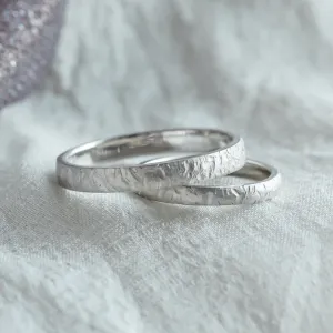 Matte wedding rings with unusual surface AIDA Thumbnail