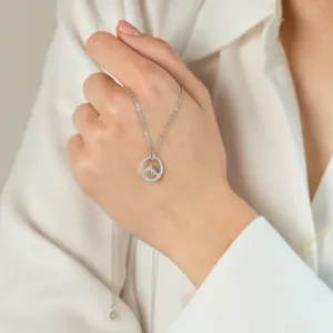 Matte gold necklace with mountain motive LIVIGNO Thumbnail