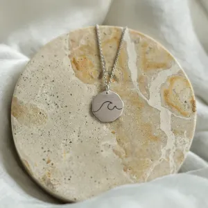 Matný zlatý náhrdelník s vlnou ATLANTIC Thumbnail