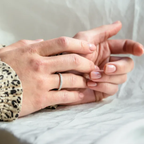 Matte wedding rings with unusual surface AIDA Image