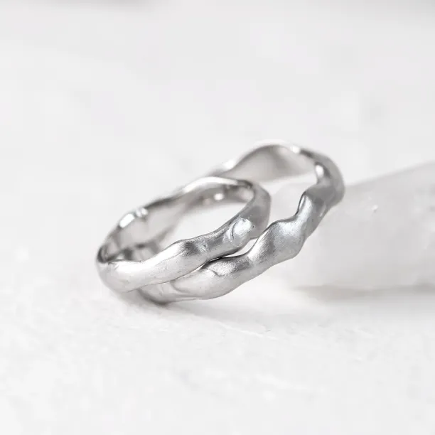 Organic wedding rings HARMONY Image