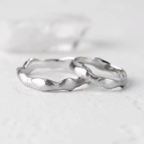 Organic wedding rings HARMONY Image