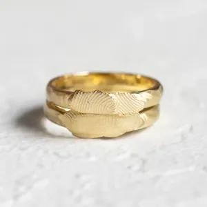 Netradiční snubní prsteny s otisky prstů ZANE