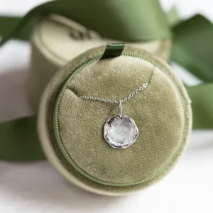 Gold necklace with custom fingerprint PALMER