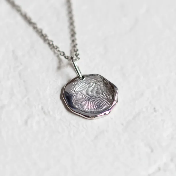 Zlatý náhrdelník s vlastním otiskem prstu PALMER Image