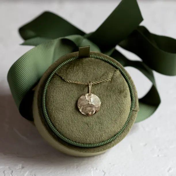 Zlatý náhrdelník s vlastním otiskem prstu PALMER Image