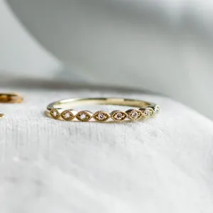 Elegant half eternity ring with diamonds CHRISTIE