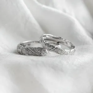 Atypical wedding rings with unique structure KYRA 