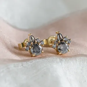 Romantic cluster jewelry set with salt and pepper diamonds PAGE Thumbnail