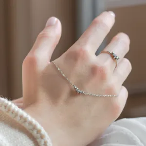 Collection of cluster jewelry with salt and pepper diamonds MABEL Thumbnail