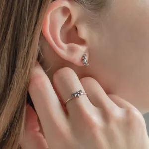 Collection of cluster jewelry with salt and pepper diamonds MABEL Thumbnail