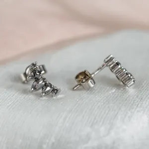 Collection of cluster jewelry with salt and pepper diamonds MABEL Thumbnail