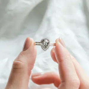 Engagement set of rings with diamonds ASHLEY Thumbnail