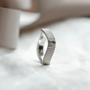 Pánský prsten s kite salt and pepper diamantem CHARLIE Thumbnail