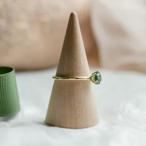 Minimalist engagement ring with moss agate MAGGIE Thumbnail