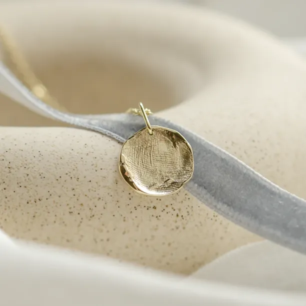 Zlatý náhrdelník s vlastním otiskem prstu PALMER Image