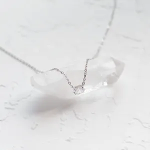 Zlatý náhrdelník s oválným moissanitem ARIA Thumbnail