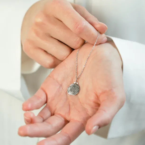 Zlatý náhrdelník s vlastním otiskem prstu PALMER Image