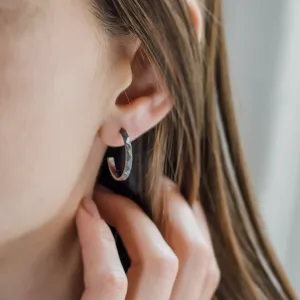 Black hoop earrings LIV 