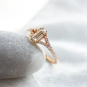 Elegant engagement ring with moissanite BLAIRE Thumbnail
