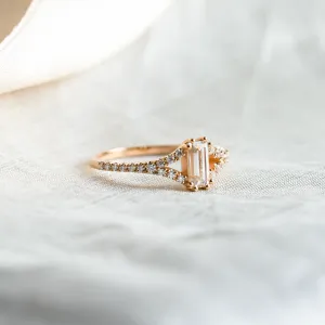 Elegant engagement ring with moissanite BLAIRE Thumbnail