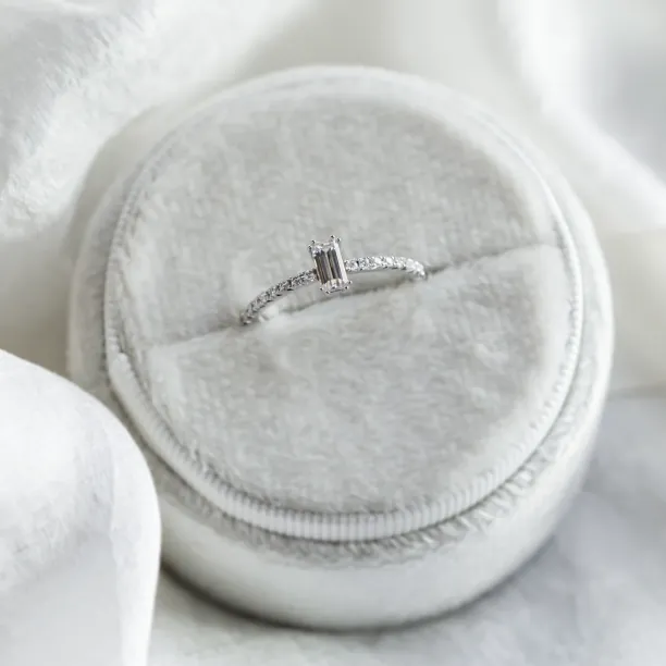 Elegant engagement ring with moissanites TANA Image