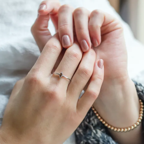 Gold ring with brown diamond KRISTEN Image