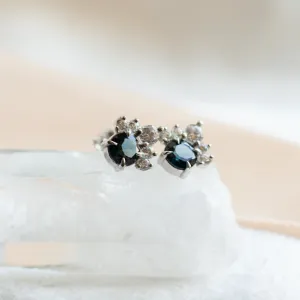 Zlaté náušnice s topazy a diamanty OCEANIA Thumbnail