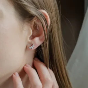 Crawler gold earrings with moissanites JESS Thumbnail