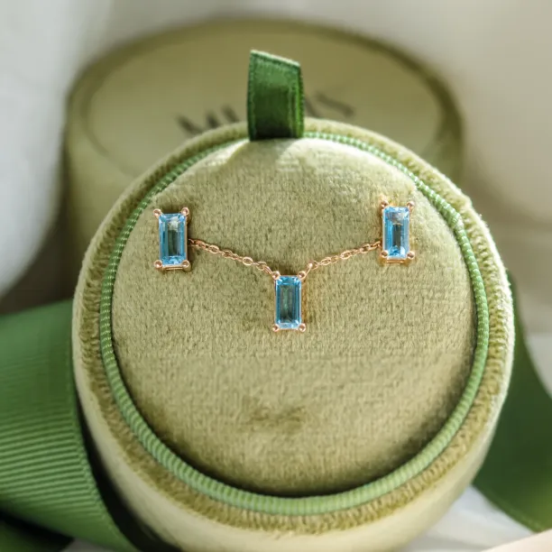 Set zlatých šperků s modrým topazem GENEVA Image