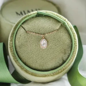 Gold necklace with moissanites GRANNY  Thumbnail