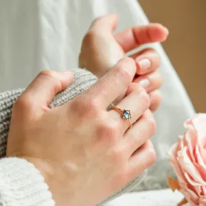 Gold ring with asymmetric sapphire SIGNIFICA Thumbnail