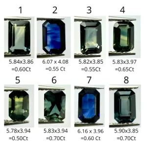 Modern ring with emerald sapphire and diamonds EUDE Thumbnail