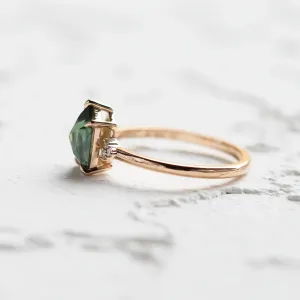 Zlatý prsten s modrozeleným safírem VIVA Thumbnail