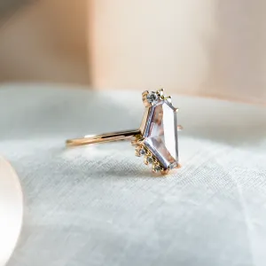 Gold ring with natural sapphire in violet colour SUZANNE Thumbnail