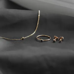 Minimalist jewelry collection with black diamond DUNCAN Thumbnail