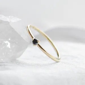 Minimalist jewelry collection with black diamond DUNCAN Thumbnail