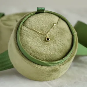 Gold bezel necklace with black diamond BLAKELEY Thumbnail