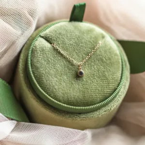 Gold bezel necklace with black diamond BLAKELEY Thumbnail