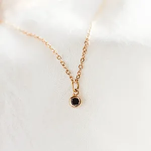 Gold bezel necklace with black diamond BLAKELEY Thumbnail