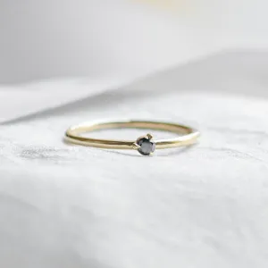 Martini ring with black diamond CAREY Thumbnail
