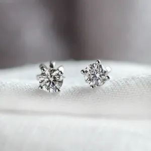 Classic earrings with diamonds ESTELLE