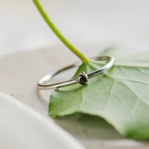 Martini ring with black diamond CAREY Thumbnail
