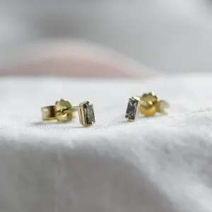 Jednoduché náušnice se salt and pepper diamanty KIKI Thumbnail