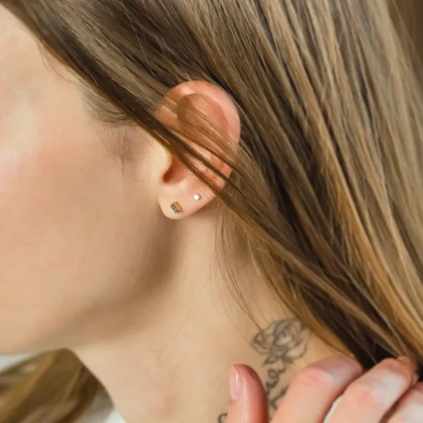 Decentní náušnice se salt and pepper diamanty PEPPE Image