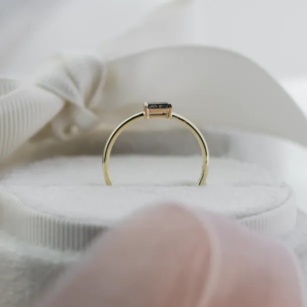 Ring in art deco style with salt'n'pepper diamond RODEO Image