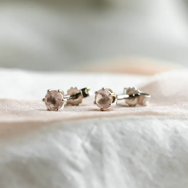 Gold earrings with morganite MAY Image