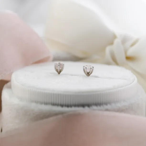 Gold earrings with morganite MAY Image