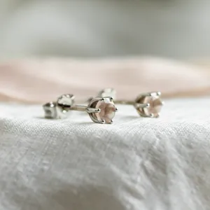 Gold earrings with morganite MAY Thumbnail