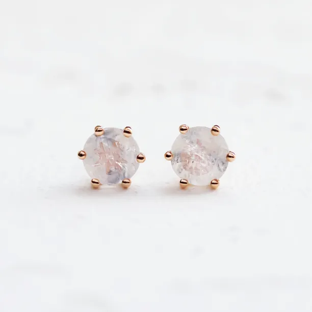 Stud earrings with white moonstone JULIET Image